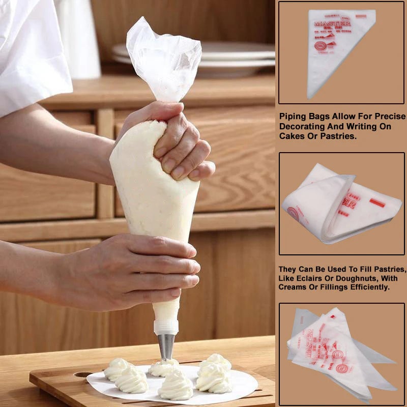 Disposable Piping Bags 100Pcs
