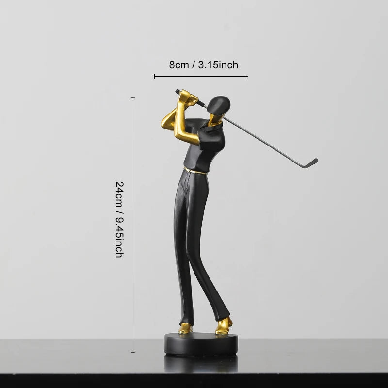 Abstract Golfer Sculptures