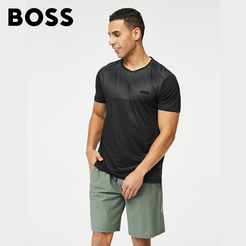 BOSS Men-s Sweat-absorbent Breathable T-shirt