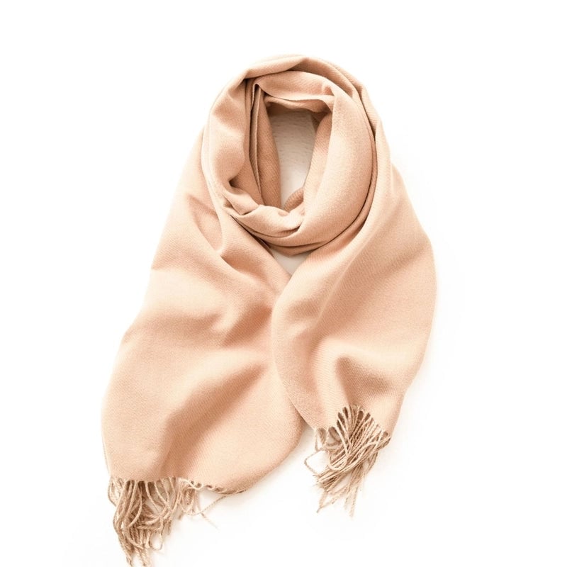Women's Minimalist Solid Color Polyester Scarf