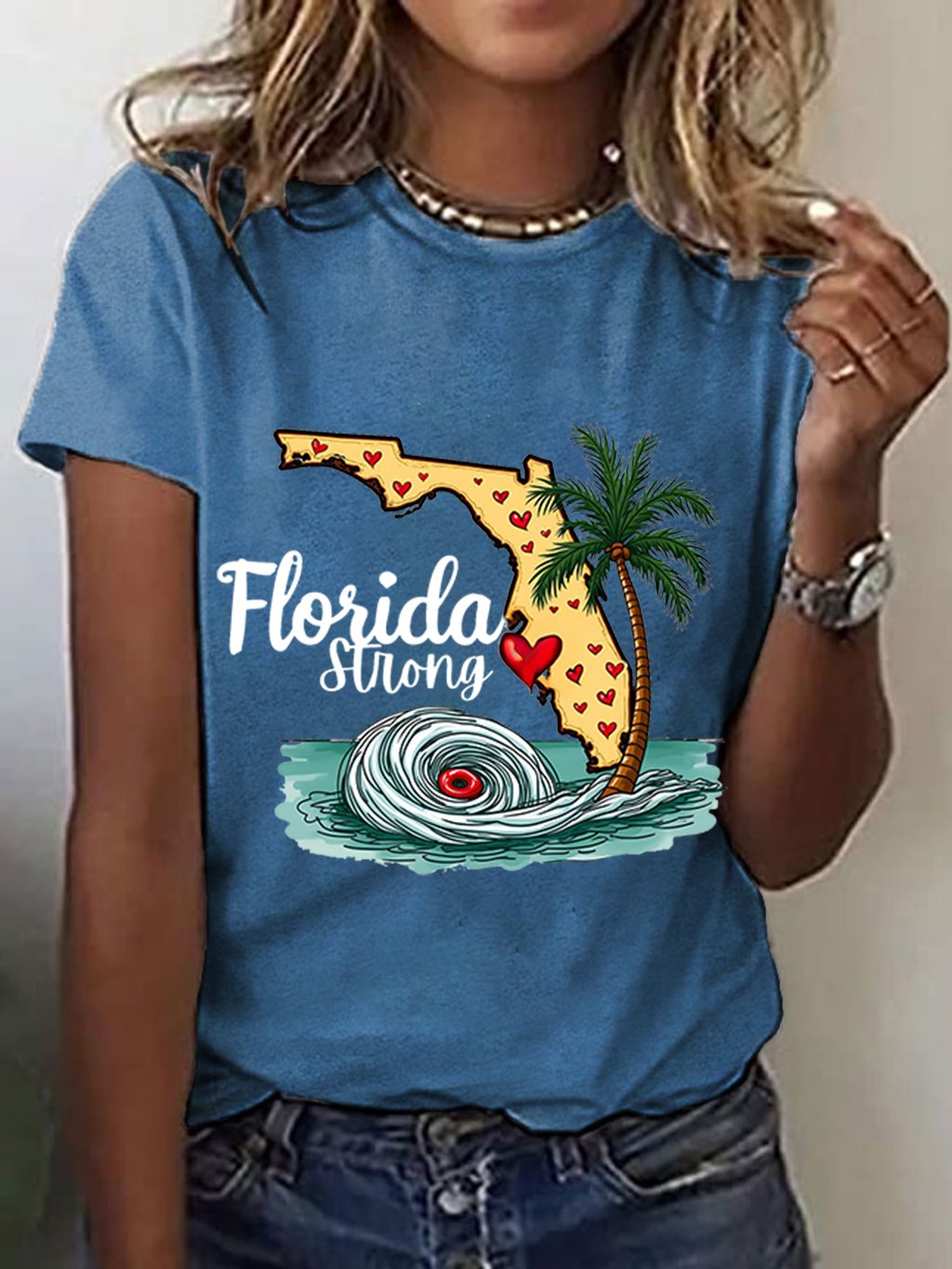 Women's Florida Strong Printed Casual T-Shirt