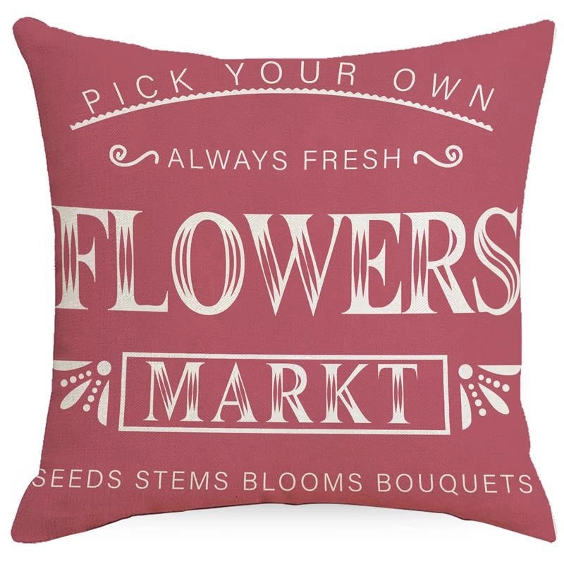 Minimalist Classic Style Commute Color Block Linen Pillow Cases
