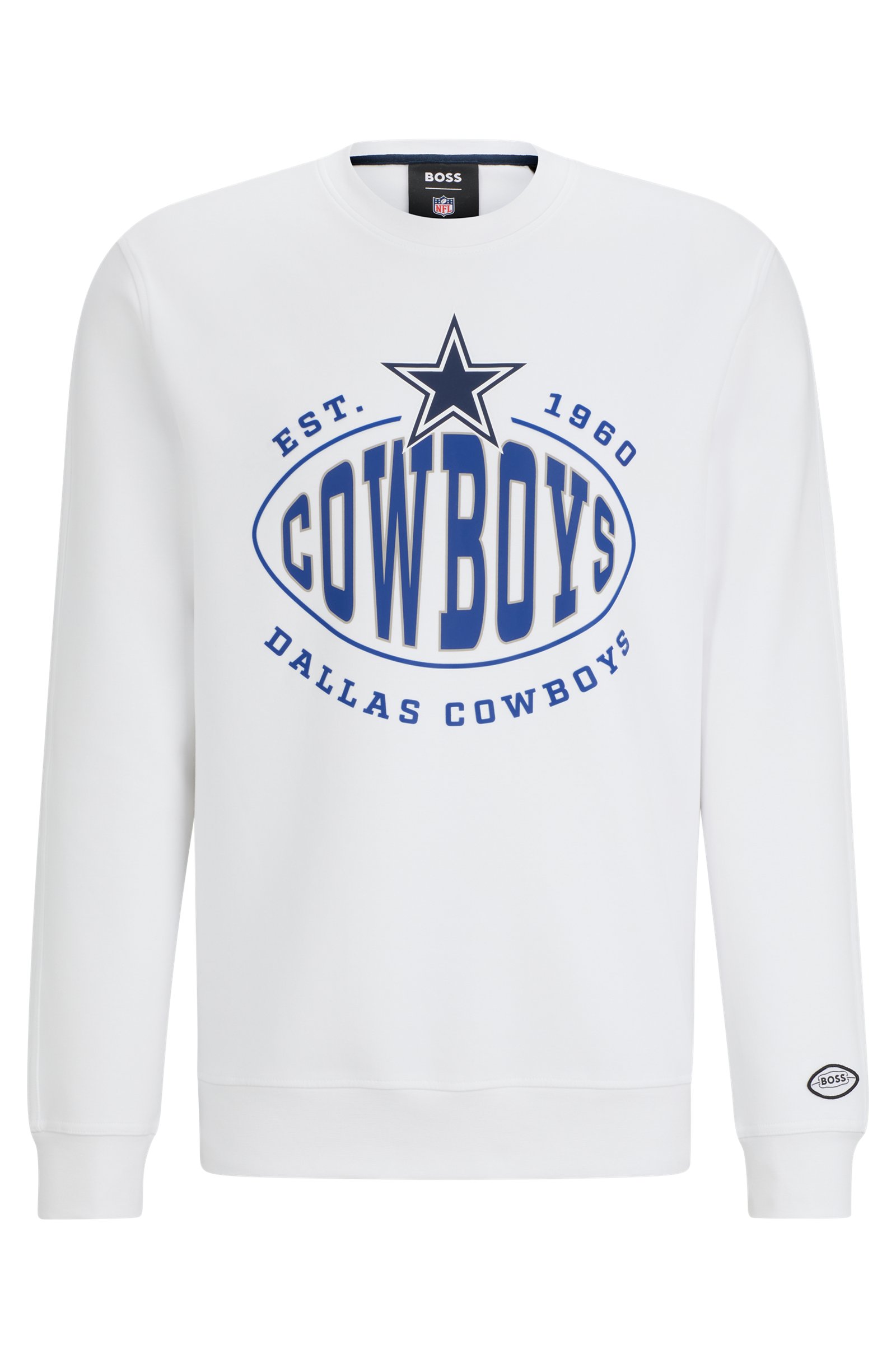 BOSS X NFL COTTON-BLEND SWEATSHIRT WITH COLLABORATIVE BRANDING