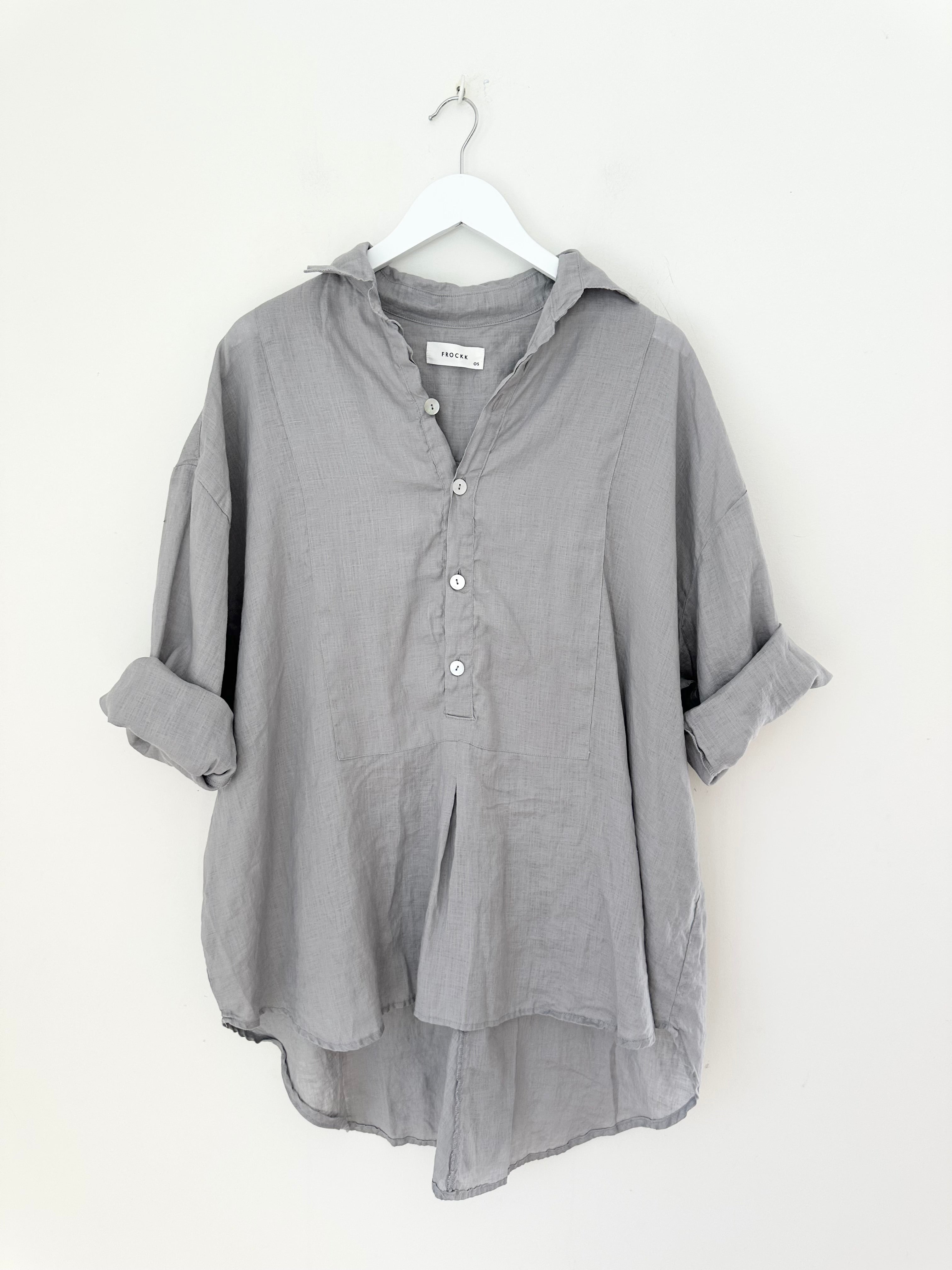 megan shirt-soft grey