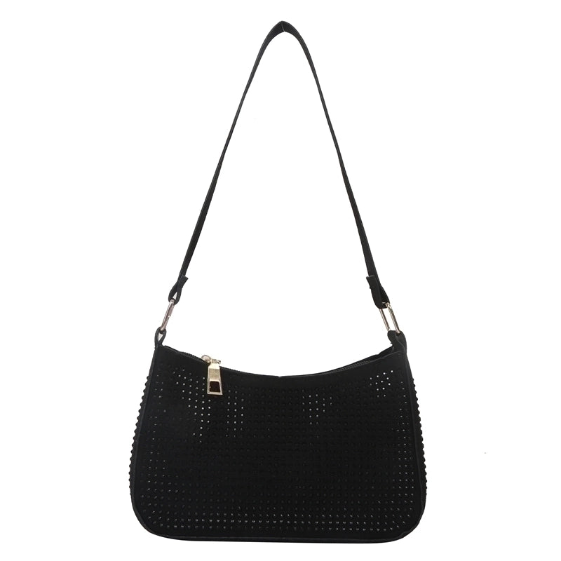Women's Pu Leather Solid Color Fashion Square Zipper Shoulder Bag Crossbody Bag