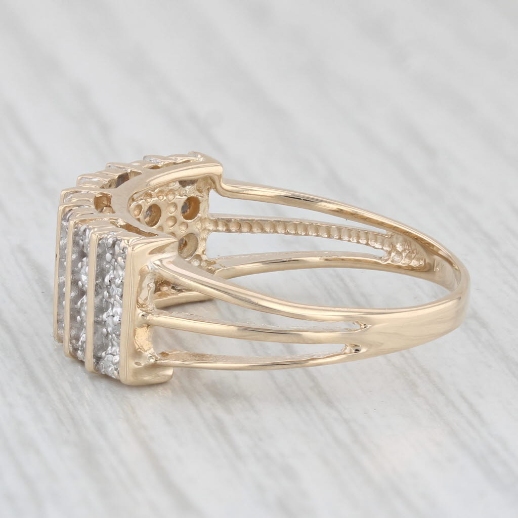 0.12ctw Diamond Ring 14k Yellow Gold Size 8