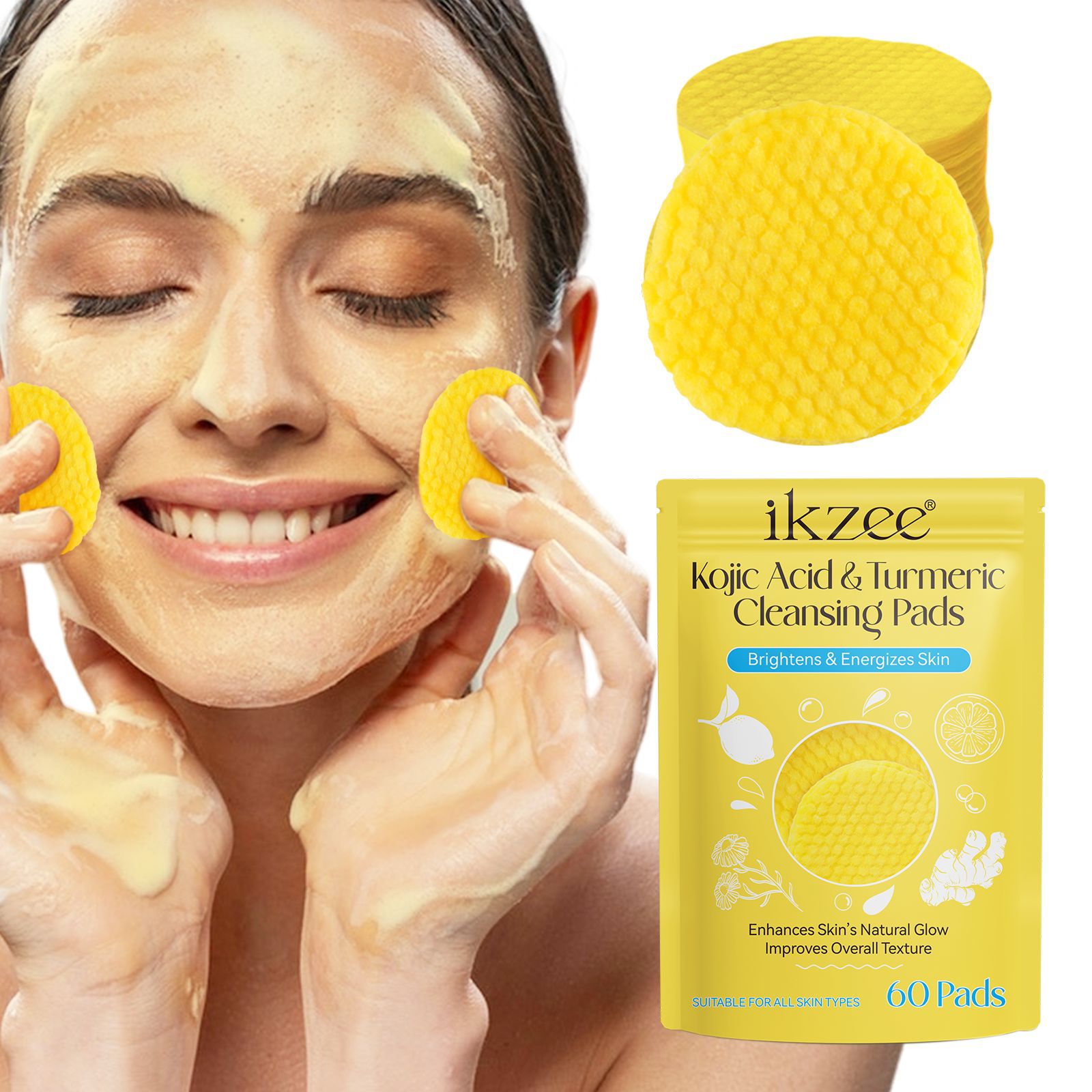 Turmeric Cleansing Exfoliating Pads Facial Cleansing  Skincare