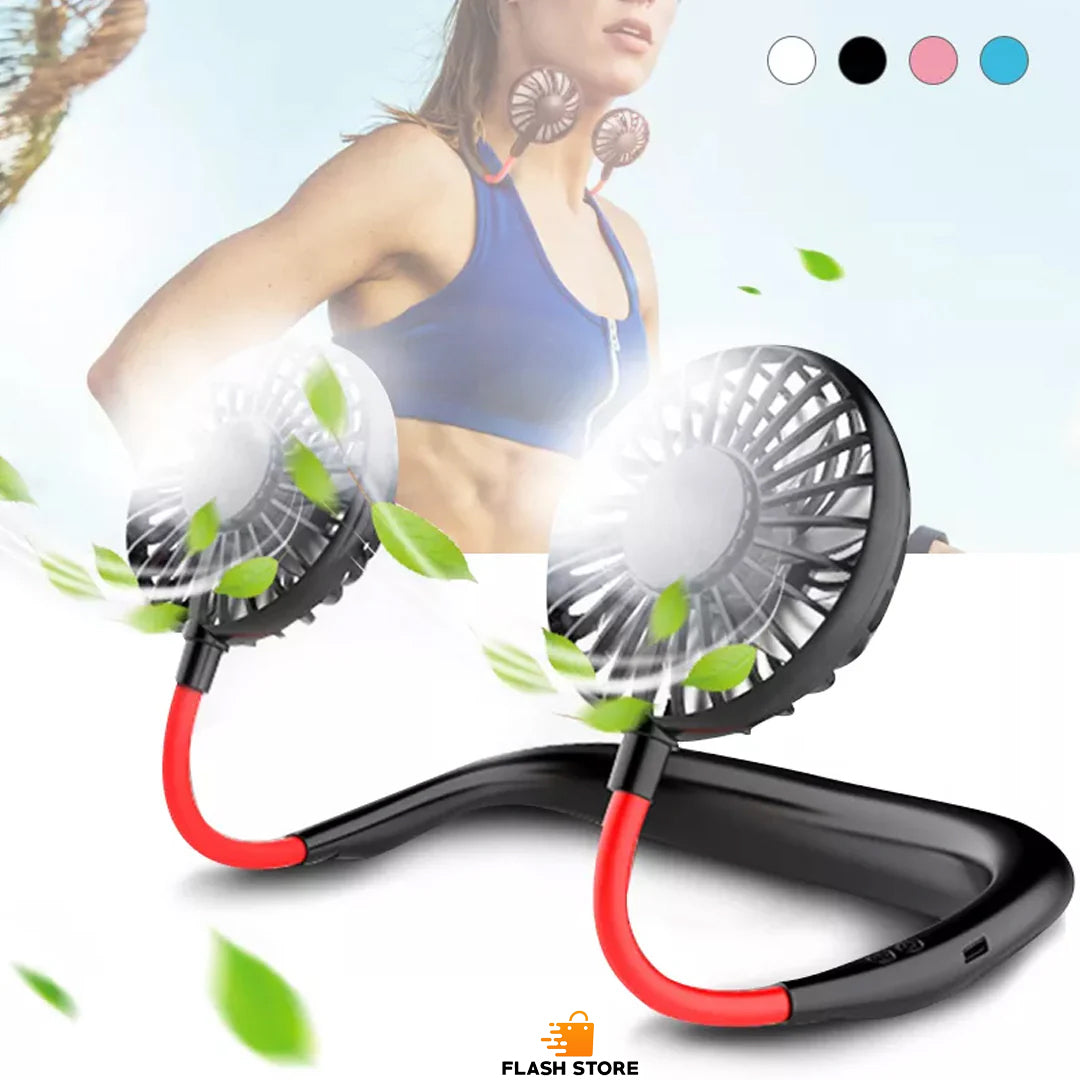 Mini USB Rechargeable Neck Held Colar Fan Portable