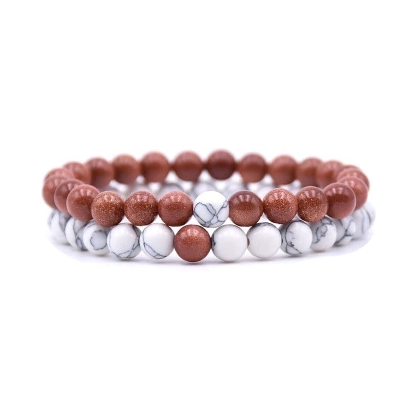 Fashion Letter Natural Stone No Inlaid In Bulk