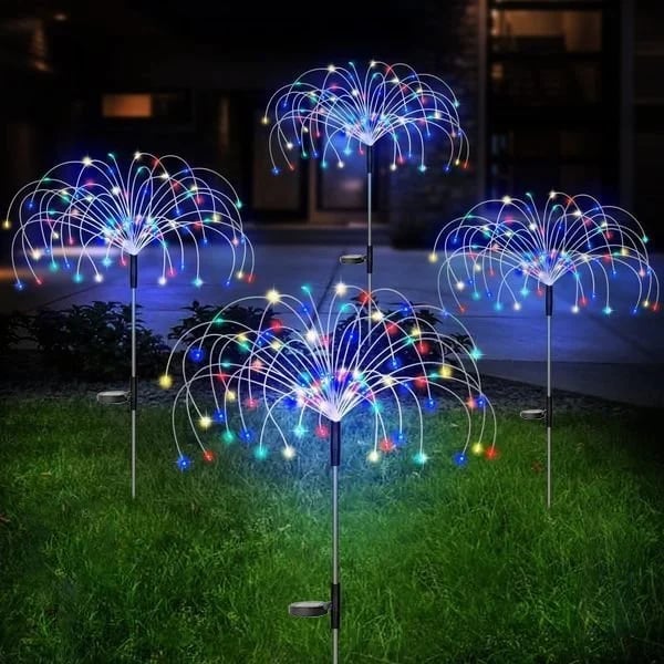 49% OFF Waterproof Solar Garden Fireworks LED Light