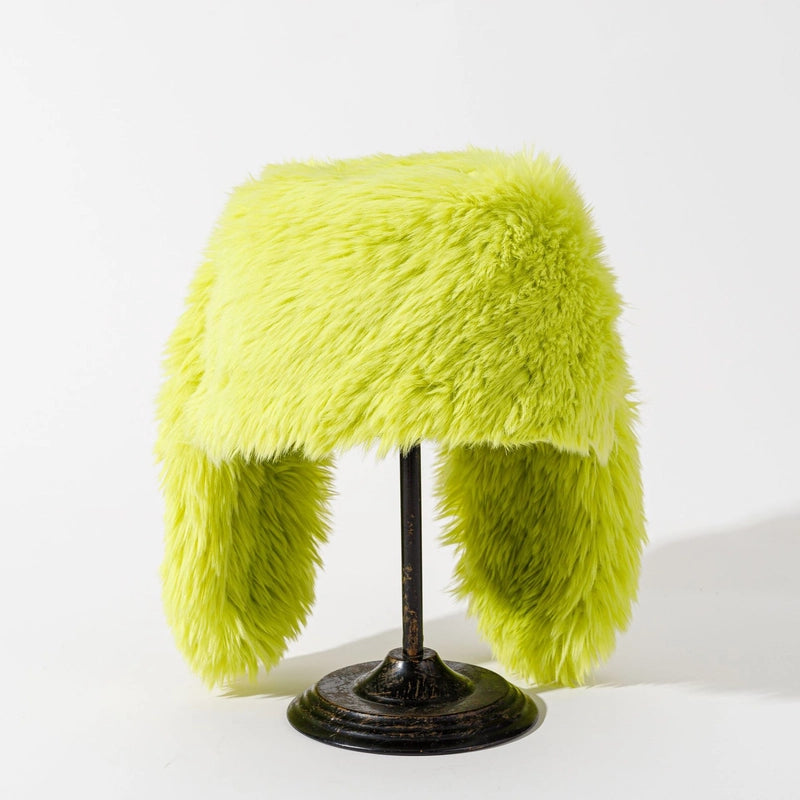 Women's Exaggerated Punk Streetwear Solid Color Eaveless Wool Cap