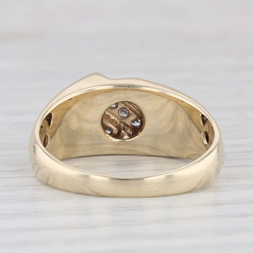 0.25ctw Diamond Men's Ring 10k Yellow Gold Size 10.75 Wedding Band