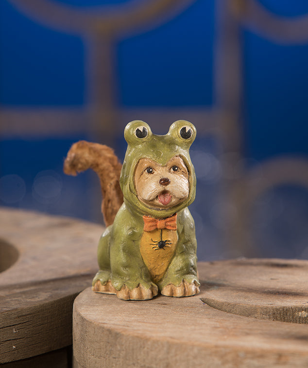 Kermutt. Dog in Frog Costume Figurine