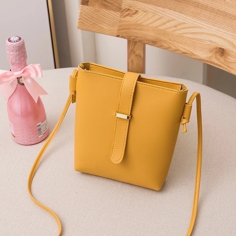 Spring New Solid Color Shoulder Messenger Mobile Phone Bag
