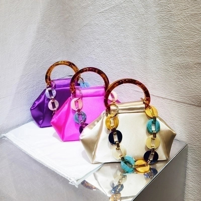 Women's Nylon Solid Color Vintage Style Classic Style Square Zipper Dome Bag