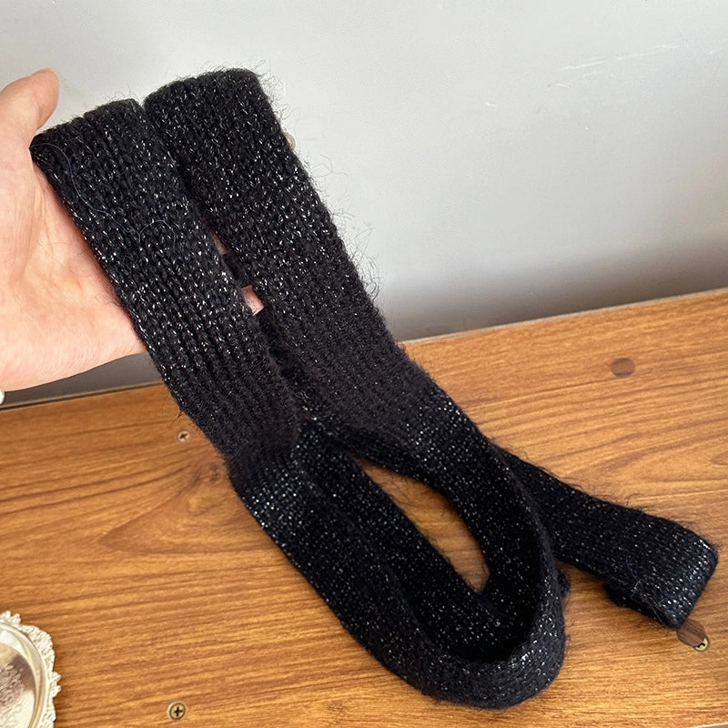 Nianke Shiny Small Scarf Narrow Small Scarf Soft Waxy New Y2k Hot Girls Version Of High-end Female