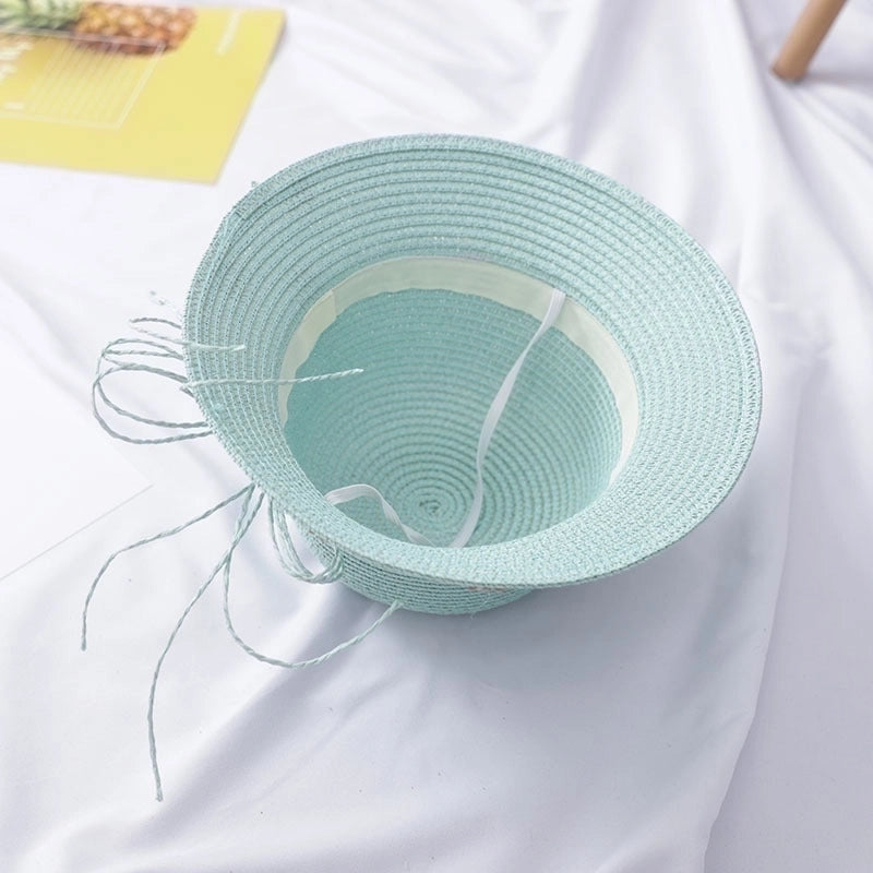 Girl's Fashion Flower Embroidery Bucket Hat