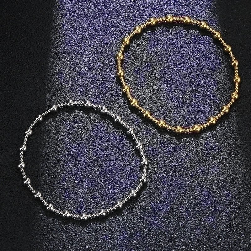 Basic Geometric Stainless Steel Plating Bracelets 1 Piece