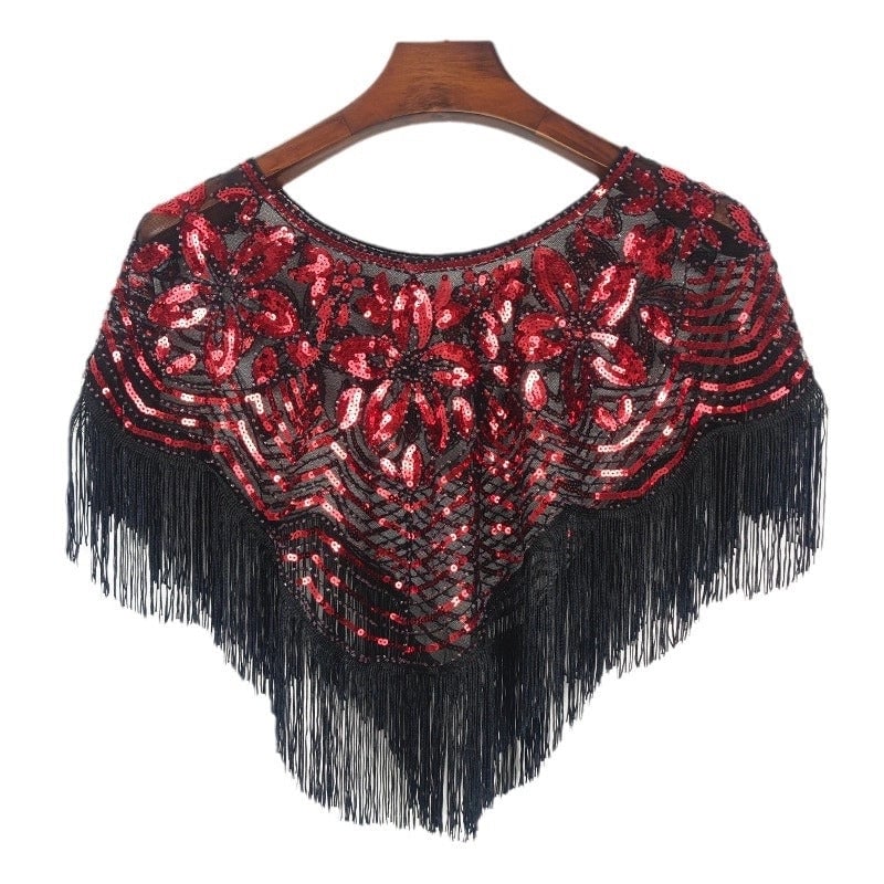 Sequined Shawl Tassel Ladies Summer Sunscreen Thin Coat Mesh Embroidered Beads Outside The Dress Europe And The United States