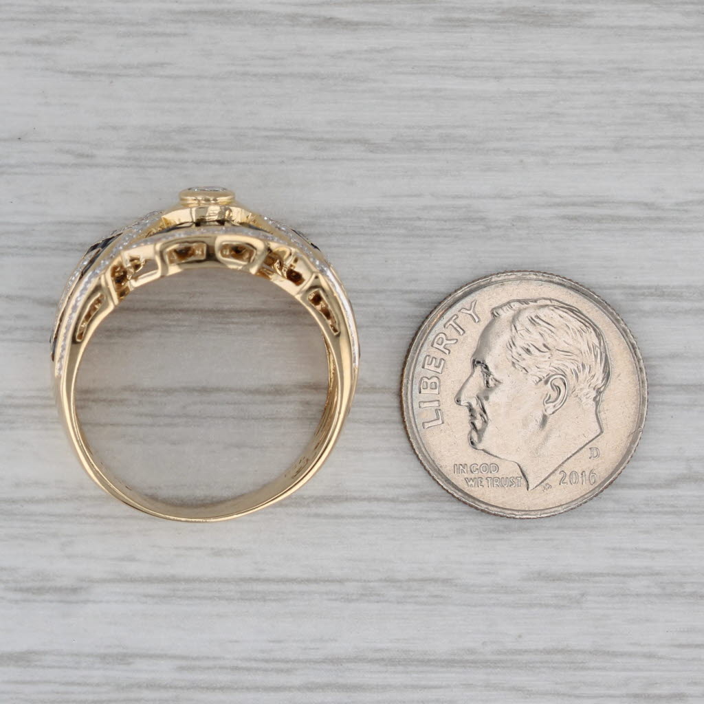 Le Vian 1.50ctw Sapphire Diamond Ring 18k Yellow Gold Size 8