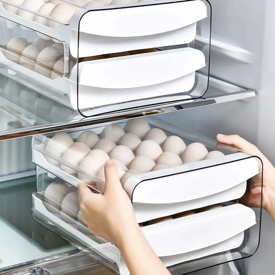 2X LAYERS DRAWER EGG STORAGE BOX