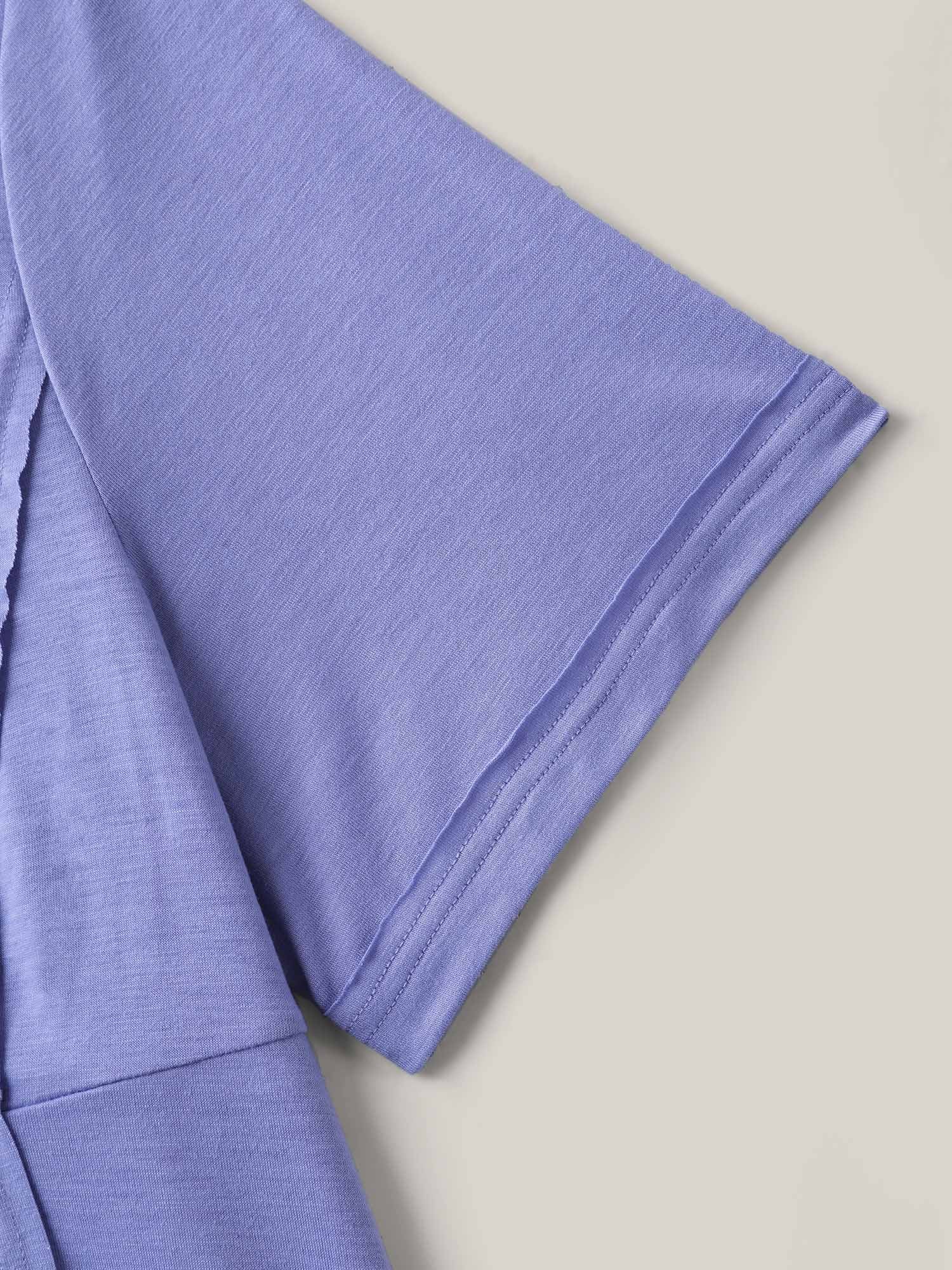 Slim Cut Plain Knit Round Neck Top