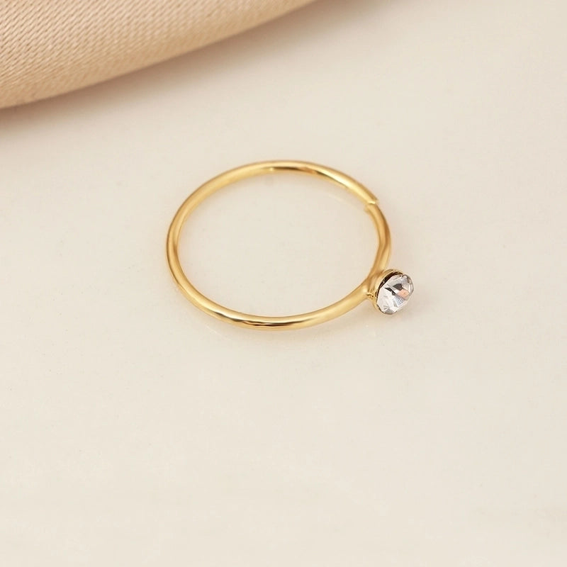 Geometric Metal Plating Nose Ring