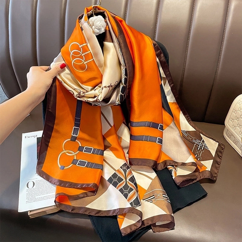 Thin Section Imitation Silk Shawl