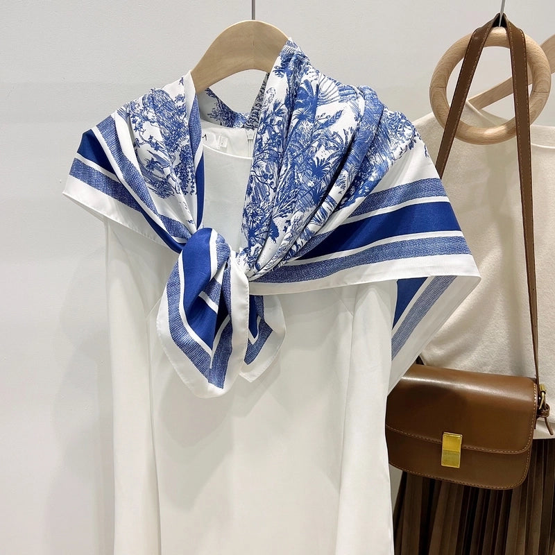 Women's Casual Vacation Polka Dots Silk Polyester Satin Printing And Dyeing Printing Dyeing Silk Scarf