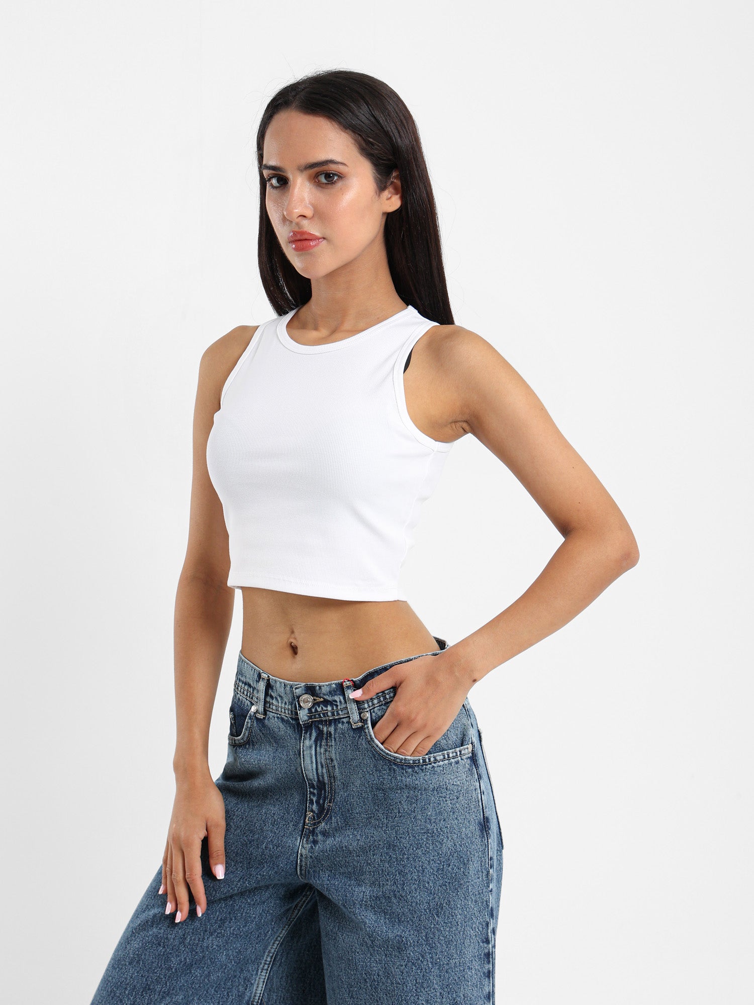 Cropped Halter Neck Top