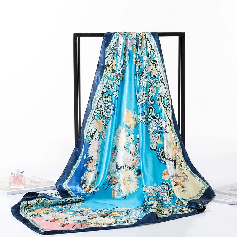Women's Casual Vintage Style Ethnic Style Paisley Satin Printing And Dyeing Silk Scarf