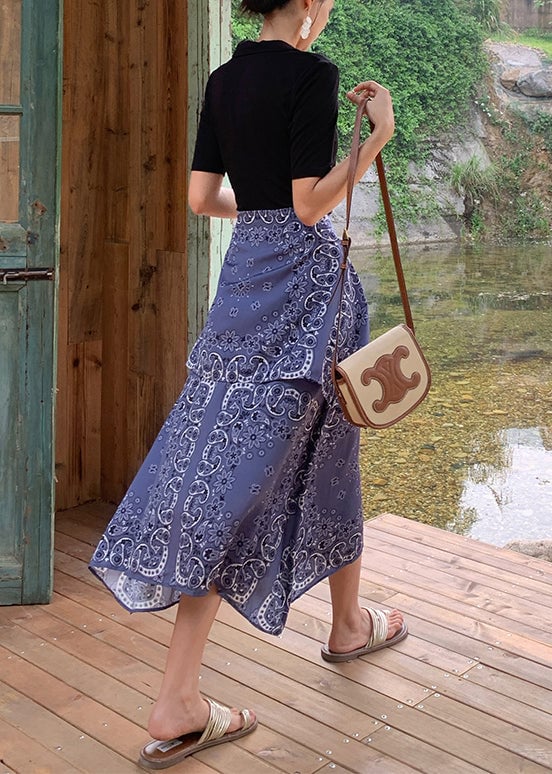 New Black Peter Pan Collar Print Patchwork Cotton Long Dresses Summer