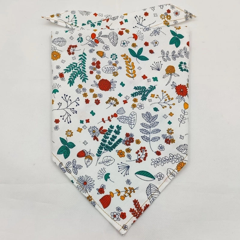 Cartoon Style Cotton Flower Printing Pet Saliva Towel