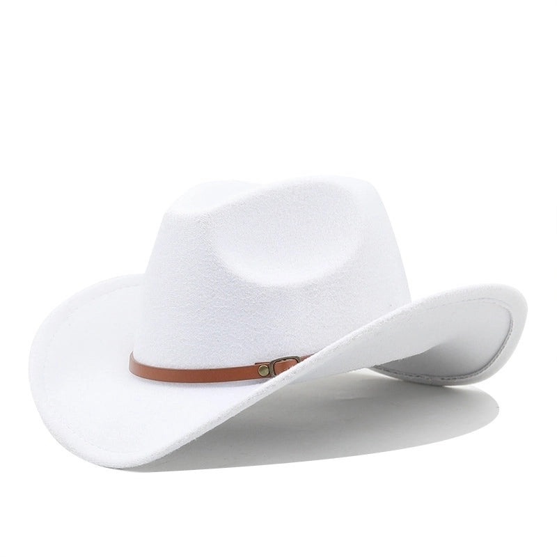New Western Cowboy Hat Felt Hat Ethnic Style Men And Women Tibetan Tibetan Edge Hat