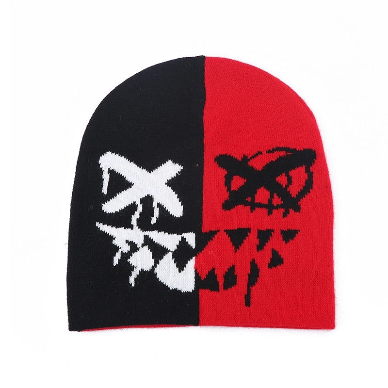 Unisex Retro Funny Halloween Pattern Ghost Wool Cap