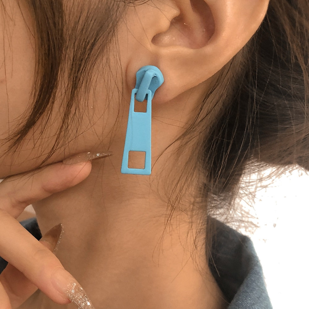 Zipper Stud Earring