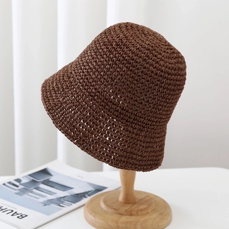 Women's Vacation Solid Color Big Eaves Straw Hat
