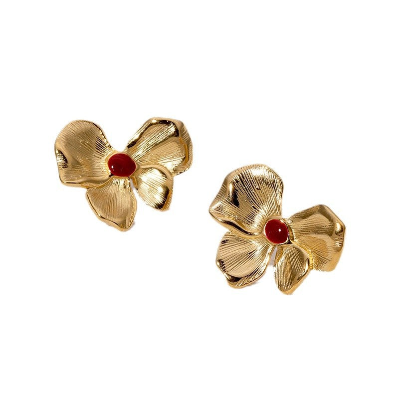 Simple And Versatile Earrings Bow-Knot Sweet And Cute Design Stainless Steel Earrings