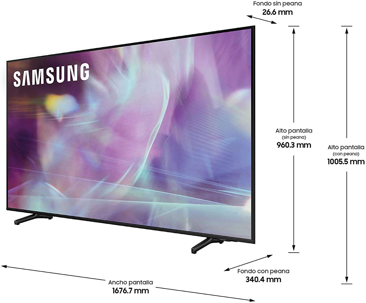 Samsung QLED 4K 2021 75Q60A - Smart TV  Resolución 4K UHD. 75''/65''/55''/50''