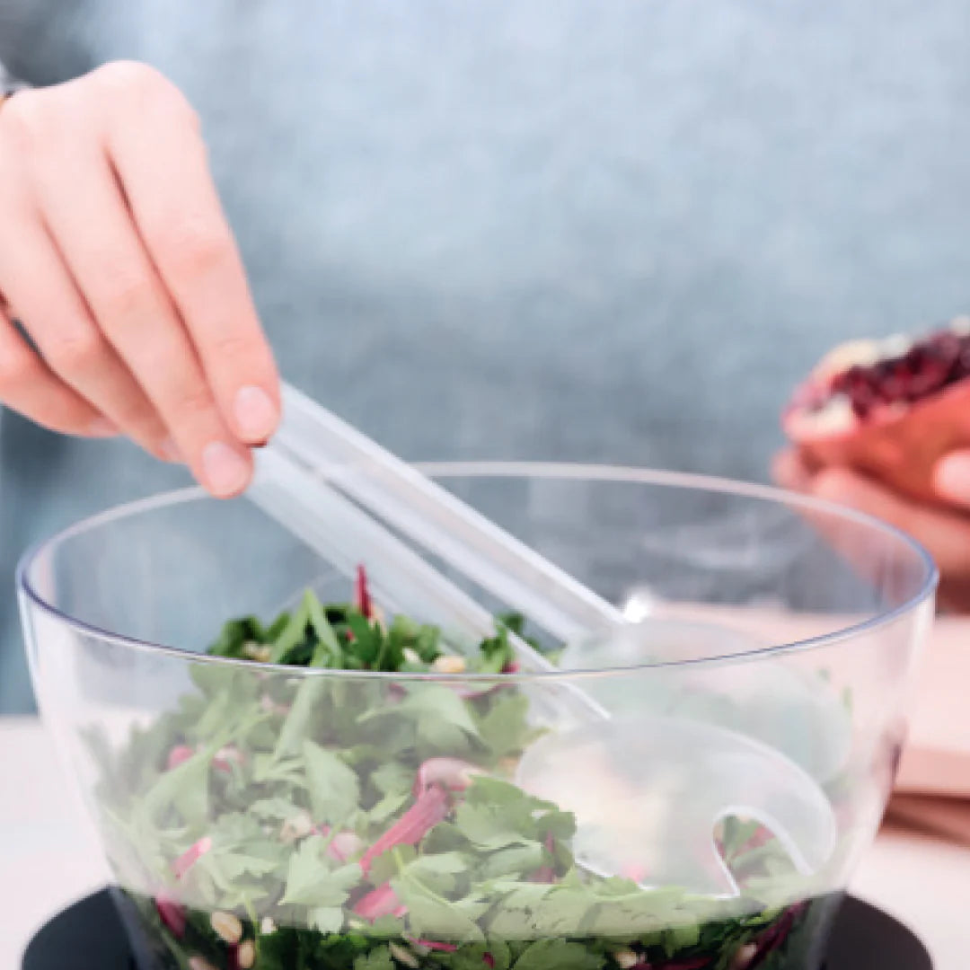 SALAD SERVER SPOONS - SERVING TONGS