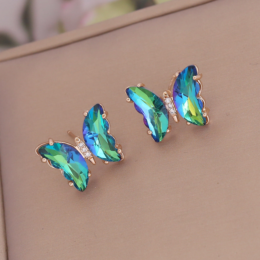 Fashion Butterfly Metal Electroplating Earrings