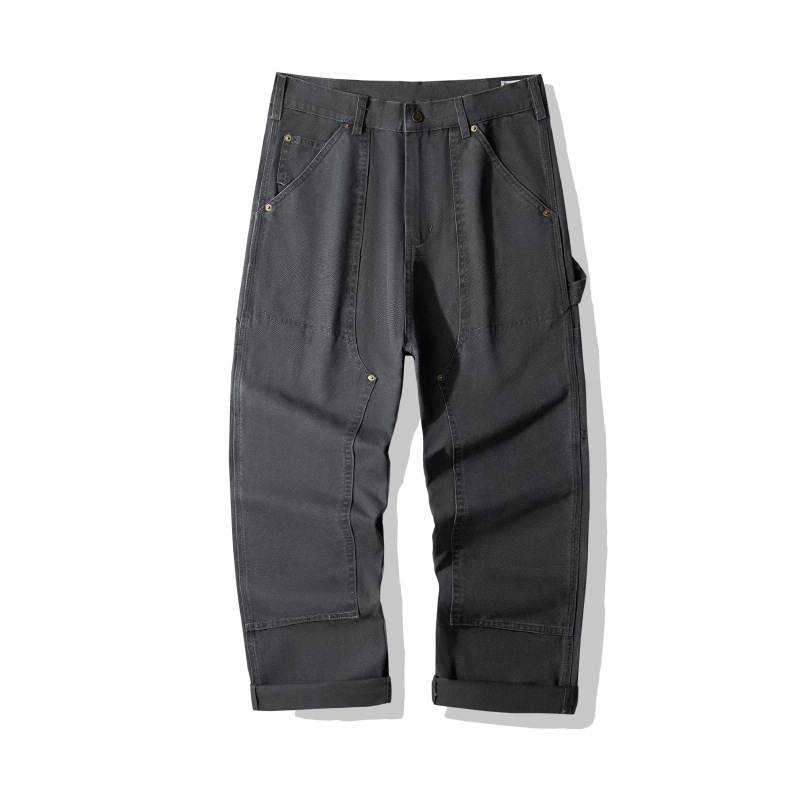 Men's Casual Striped Canvas Cargo Pants