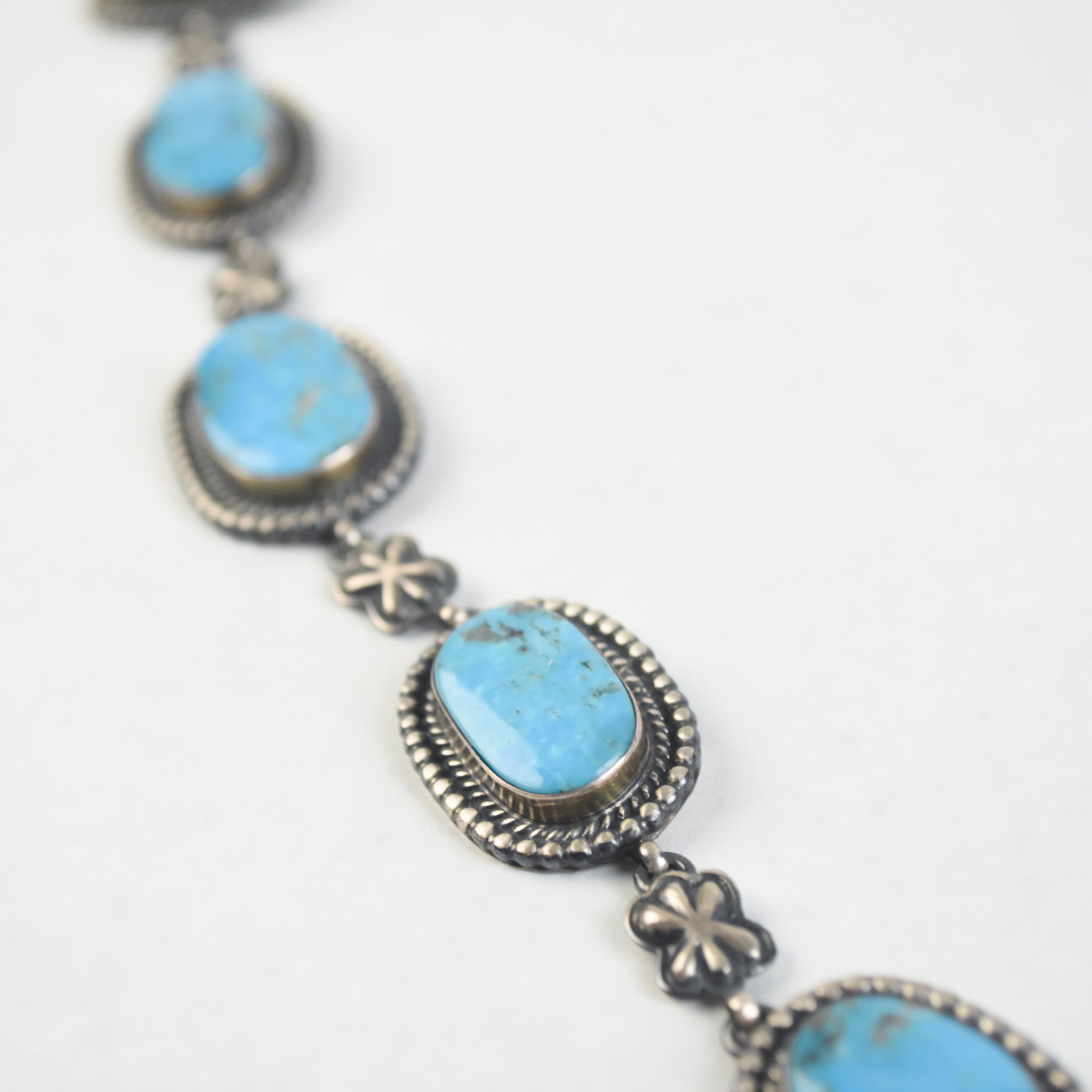 Kingman Turquoise Lariat Necklace by Tatum Skeets