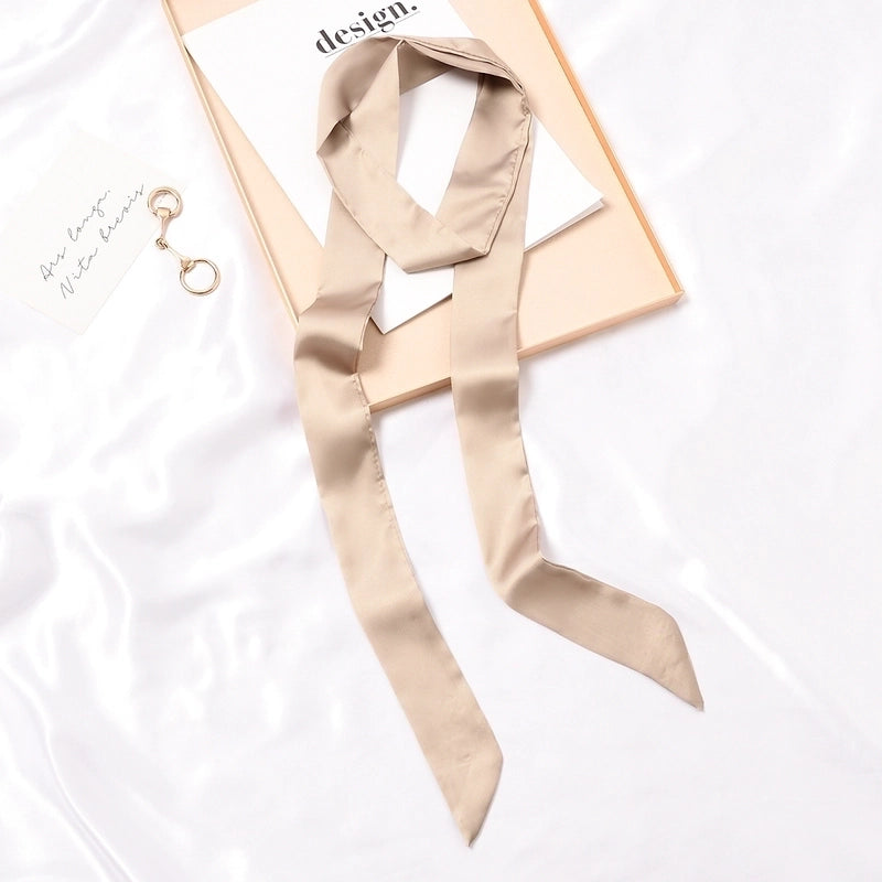 Women's Fashion Solid Color Satin Silk Scarves