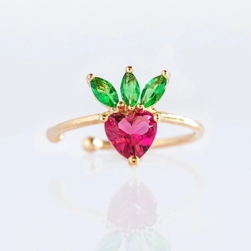 Color Zirconium Cherry Peach Tropical Fruit Ear Bone Clip Women