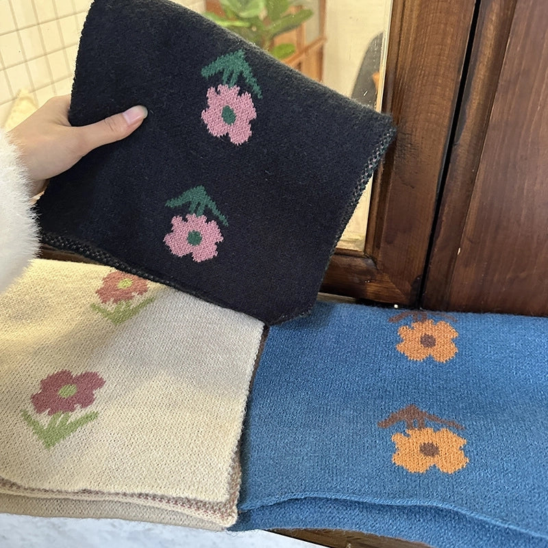 Women's Cute Sweet Flower Acrylic Scarf