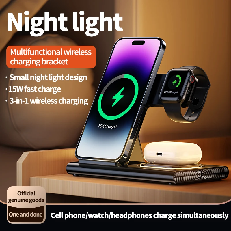 Smart Watch Mobile Phone Multifunction10w 15w Wireless Charger Desktop 3 In 1 4 In 1 Charger mobile Phone