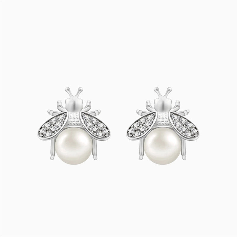 Retro Flower Copper Inlay Zircon Drop Earrings Ear Studs 1 Pair