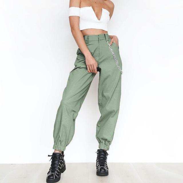 Tapered High Waisted Work Trousers