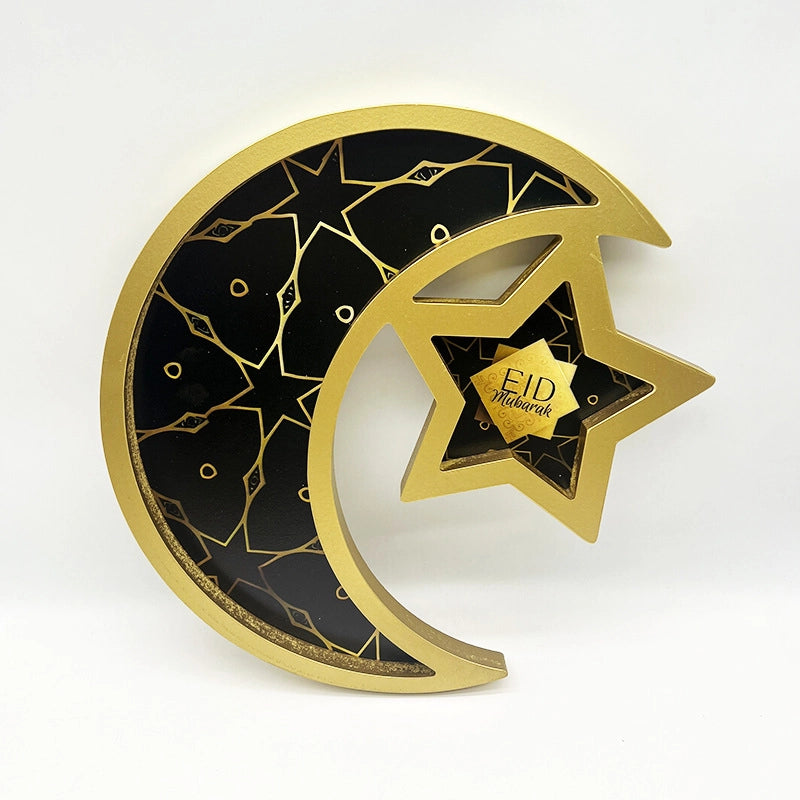 Minimalist Star Moon Wood 1 Piece Ornaments
